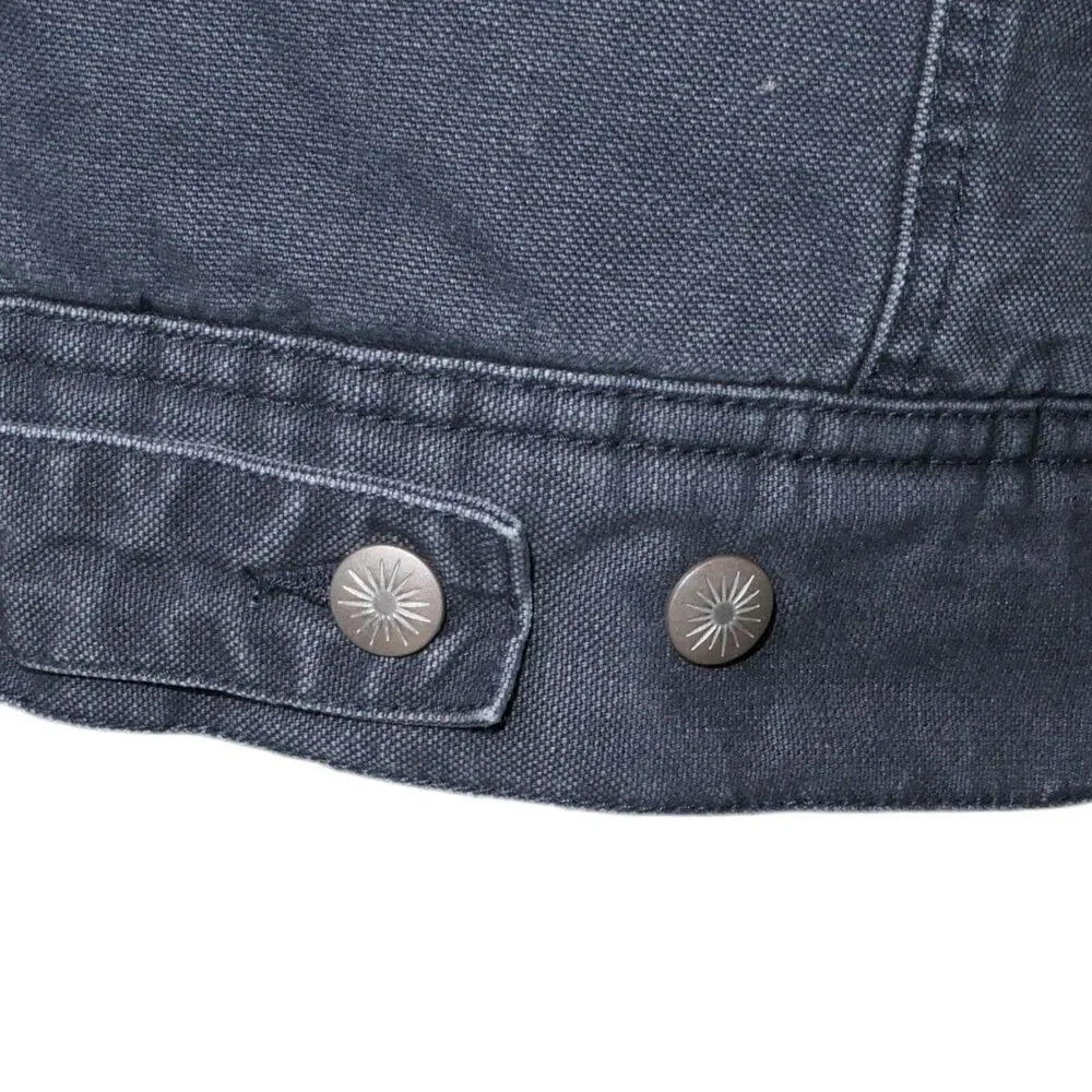 NWOT Faherty Timberline Trucker Jacket Medium - Sherpa Collar- Washed Black $298